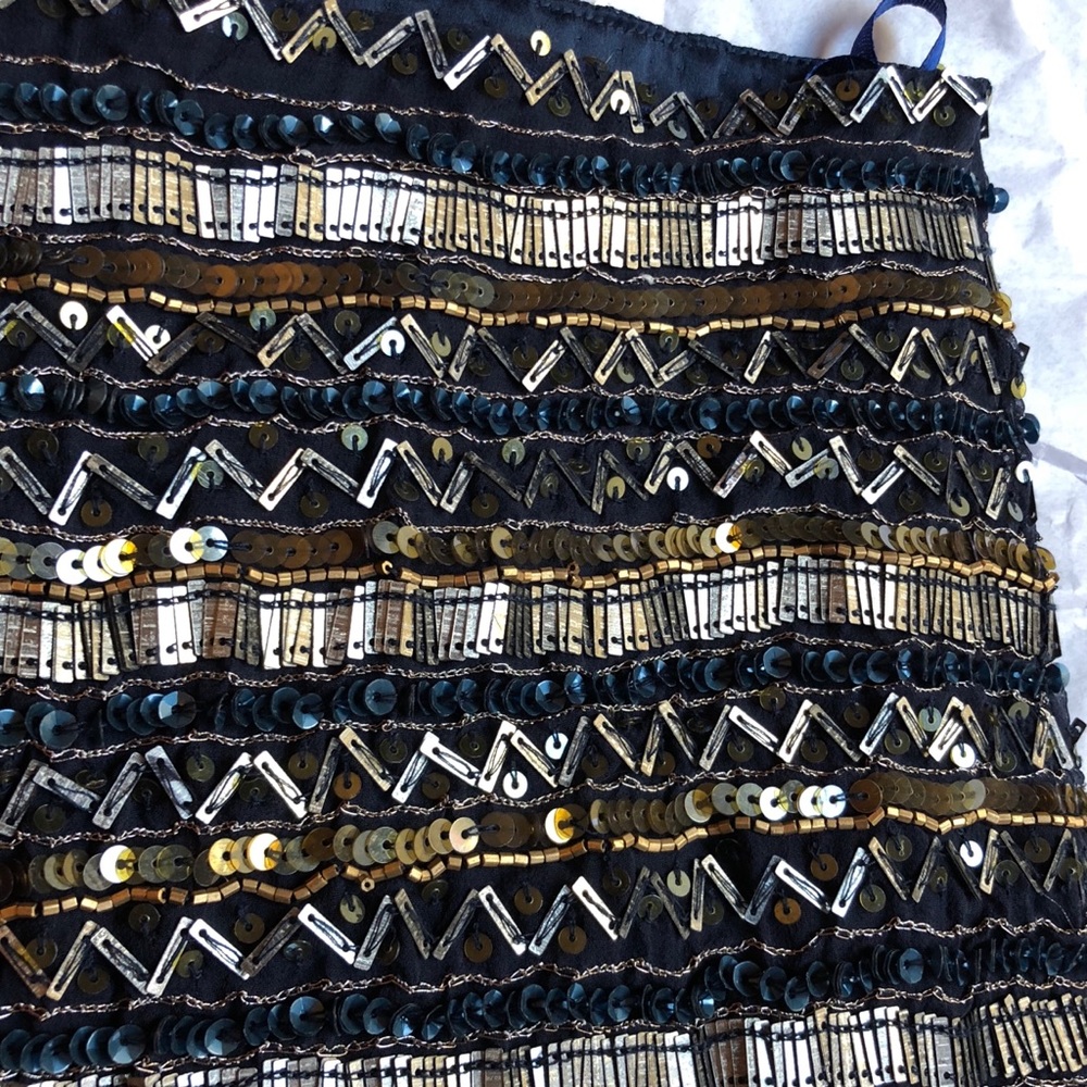 Parker beaded tribal mini skirt - glam silver navy - Picture 6 of 8